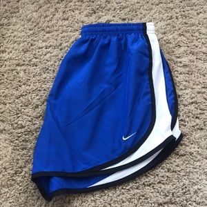 Blue Nike Dri Fit running shorts